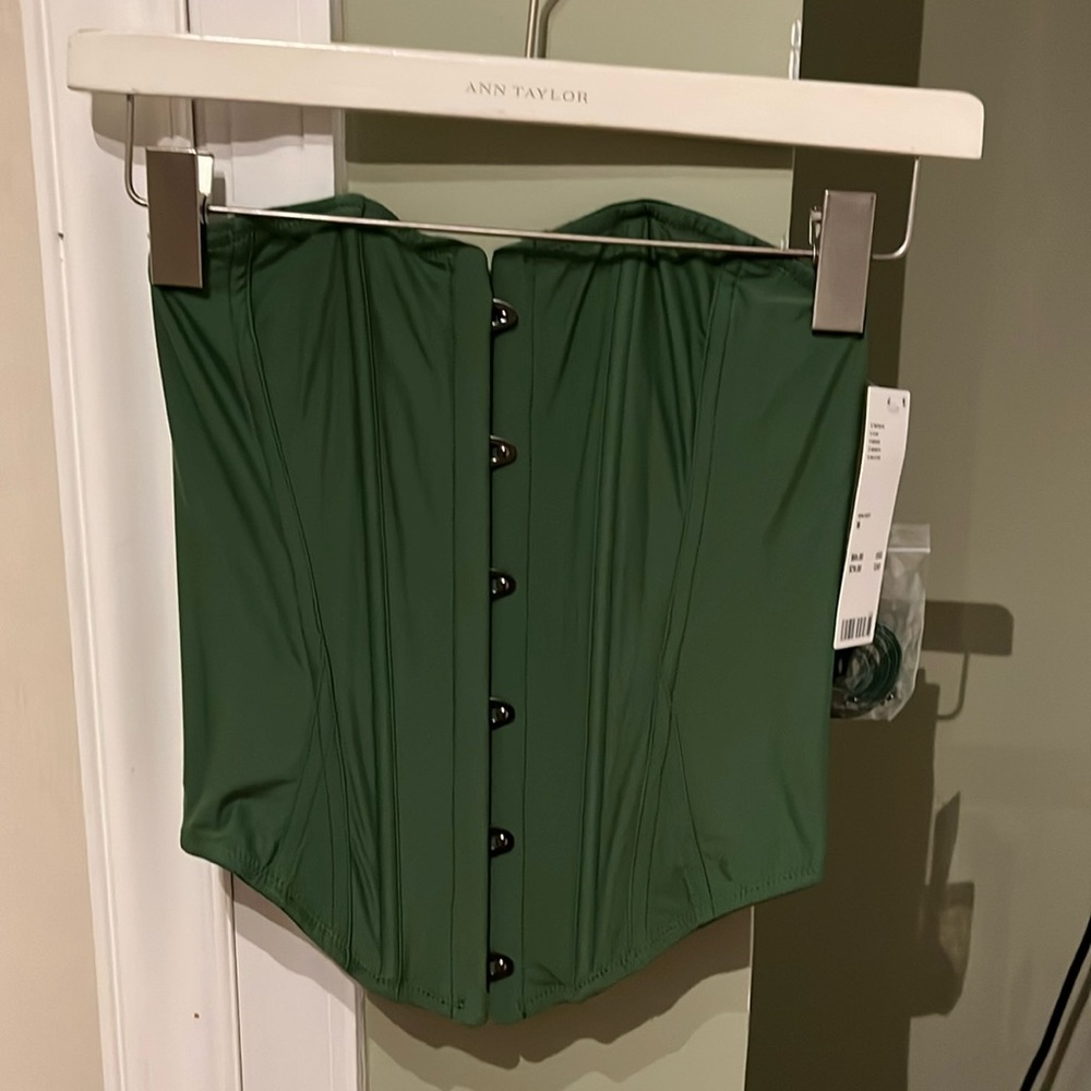 Out from Under Green Cropped Corset - size M